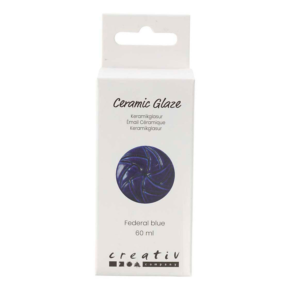 Creativ Company Keramikglasur, 984-1101 °C, deckend, Bundesblau, 60 ml 1 Flasche