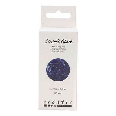Creativ Company Keramikglasur, 984-1101 °C, deckend, Bundesblau, 60 ml 1 Flasche