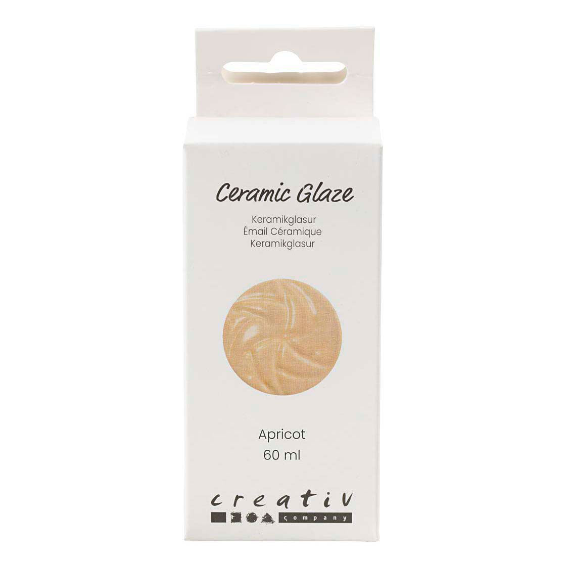 Creativ Company Keramikglasur 984-1101 c deckendes Apricot – 60 ml