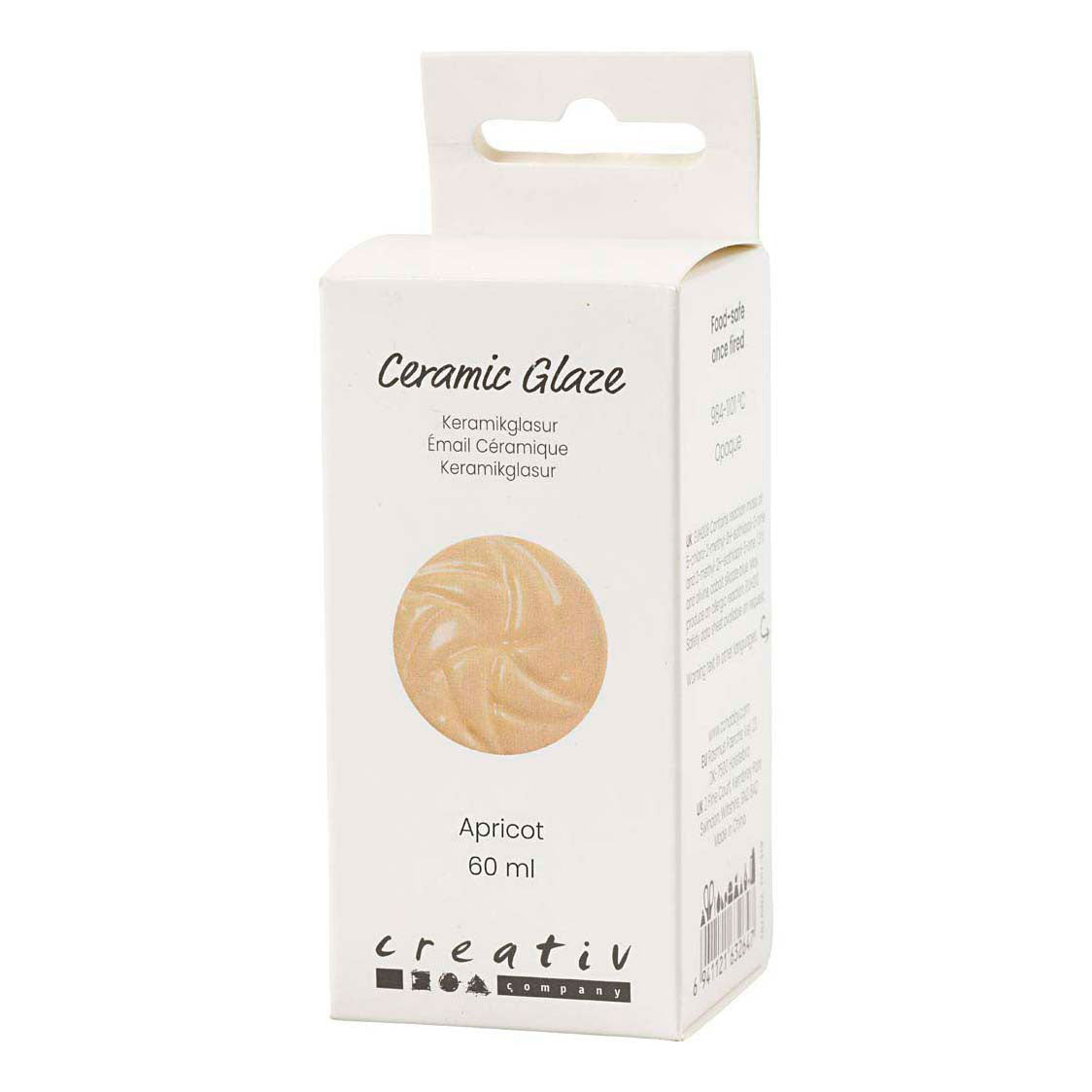 Creativ Company Keramikglasur 984-1101 c deckendes Apricot – 60 ml