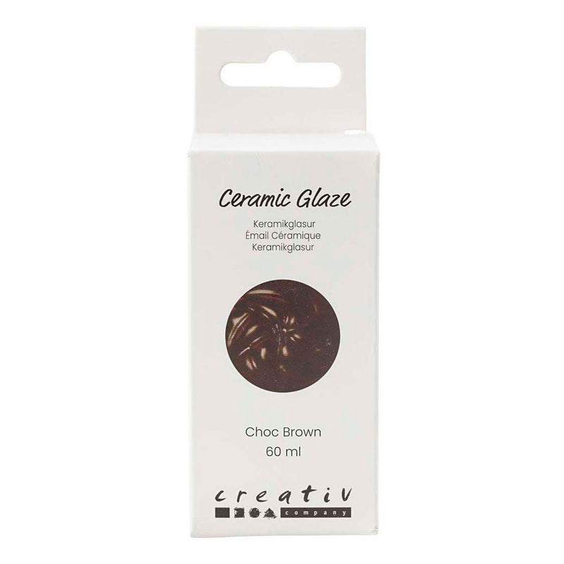 Creativ Company Keramikglasur, 984-1101 °C, deckend, schokoladenbraun, 60 ml 1 Flasche