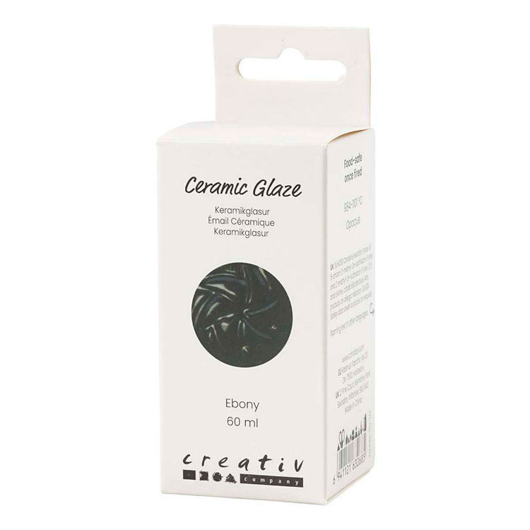 Creativ Company Keramikglasur 984-1101 C undurchsichtiges Ebenholz – 60 ml
