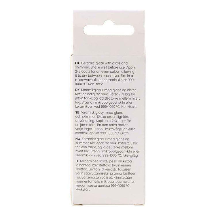 Creativ Company gesprenkelte Keramikglasur, 999-1060 °C, deckend, schneeweiß, 60 ml 1 Flasche