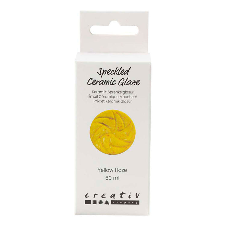 Creativ Company gesprenkelte Keramikglasur, 999-1060 °C, undurchsichtig, gelber Schleier, 60 ml 1 Flasche