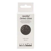 Creativ Company gesprenkelte Keramikglasur, 999-1060 °C, deckend, tutto nero, 60 ml 1 Flasche - afbeelding 1
