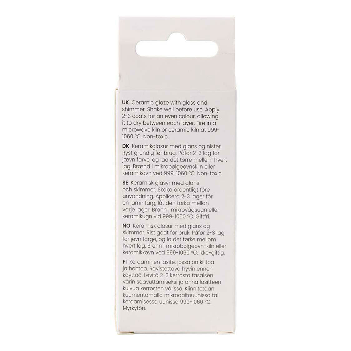 Creativ Company gesprenkelte Keramikglasur, 999-1060 °C, deckend, tutto nero, 60 ml 1 Flasche
