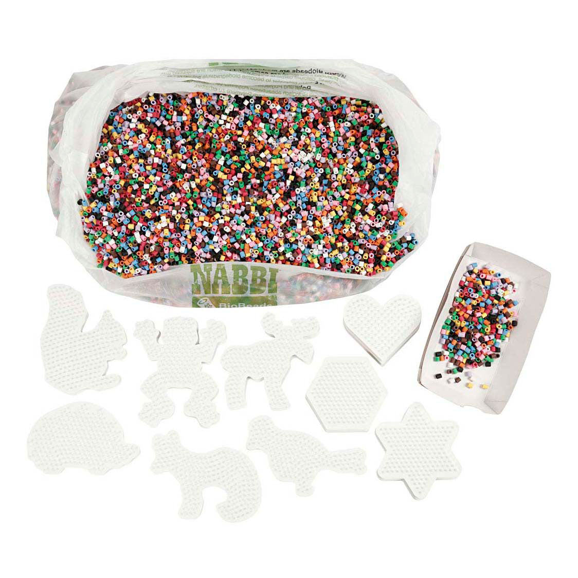 Creativ Company Nabbi Biobeads Klassenzimmer-Set, Größe 5 x 5 mm, mittel, Standardfarben, 1 Set