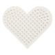 Nabbi Biobeads Grundplatte, kleines Herz, Größe 7x8,5 cm, mittel, 1 Stück