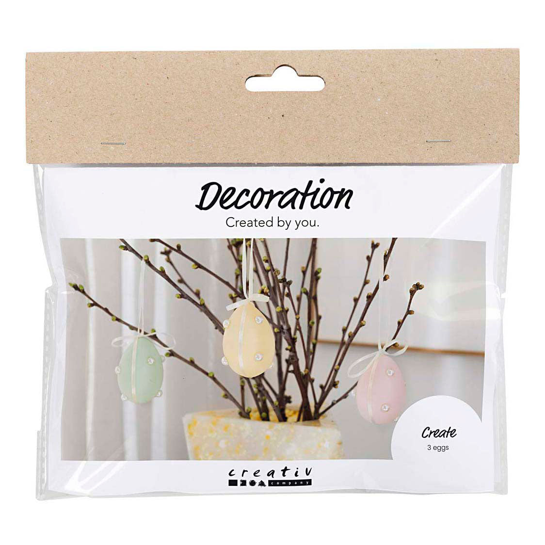 Creativ Company Mini-Hobby-Set Dekoration, Eier, Pastellfarben, 1 Box