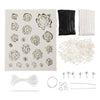 Creativ Company Mini-Hobby-Set Schmuck, Rosen, Schwarz, Schwarz-Weiß, Weiß, 1 Box