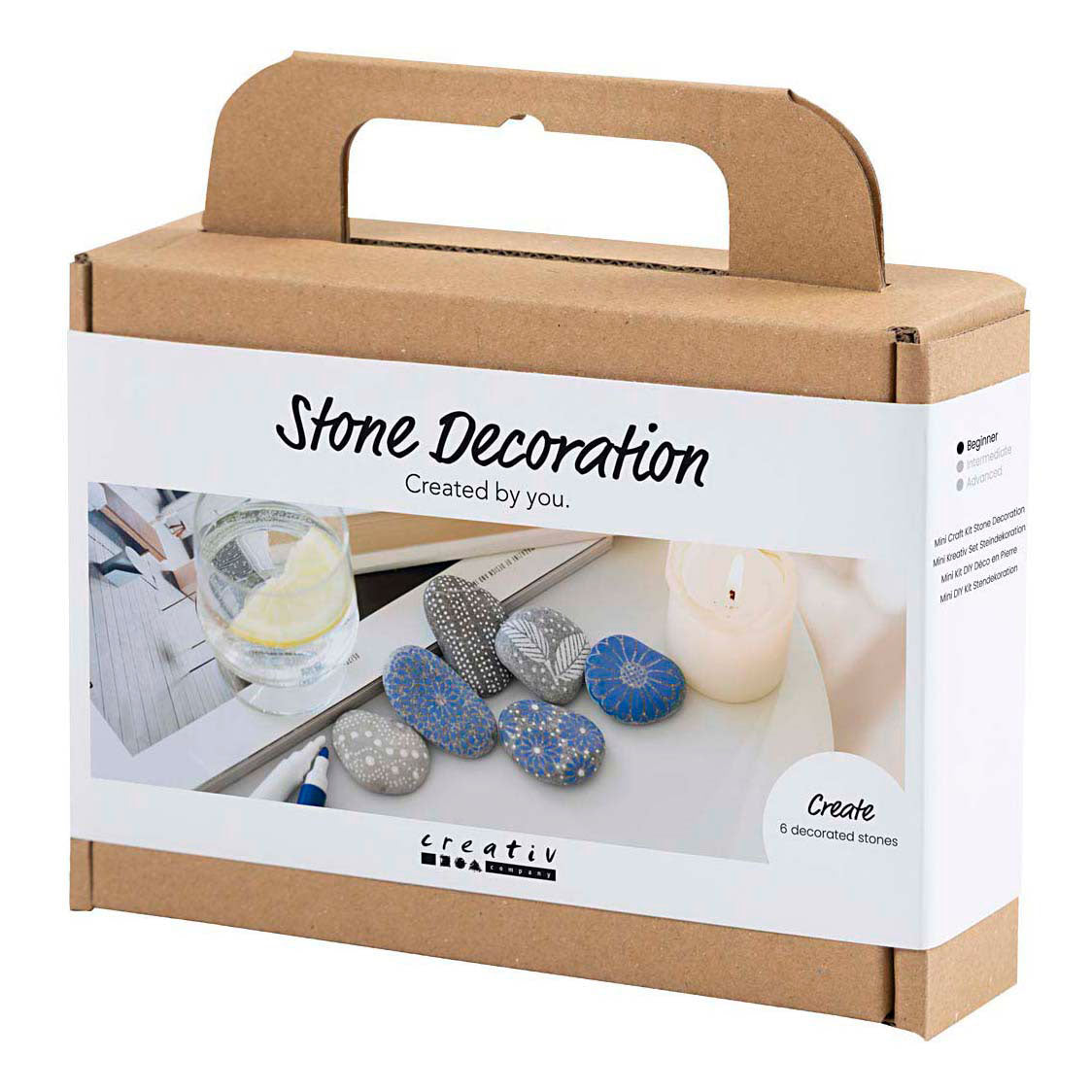 Creativ Company Mini-Hobby-Set Steindekoration, blau, 1 Box