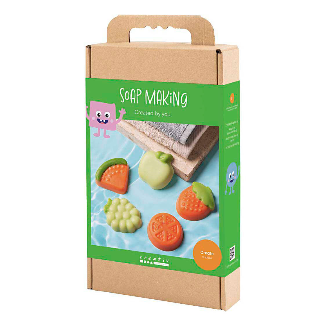 Creativ Company Seifenherstellungs-Hobbyset, Obst, Grün, Orange, 1 Box
