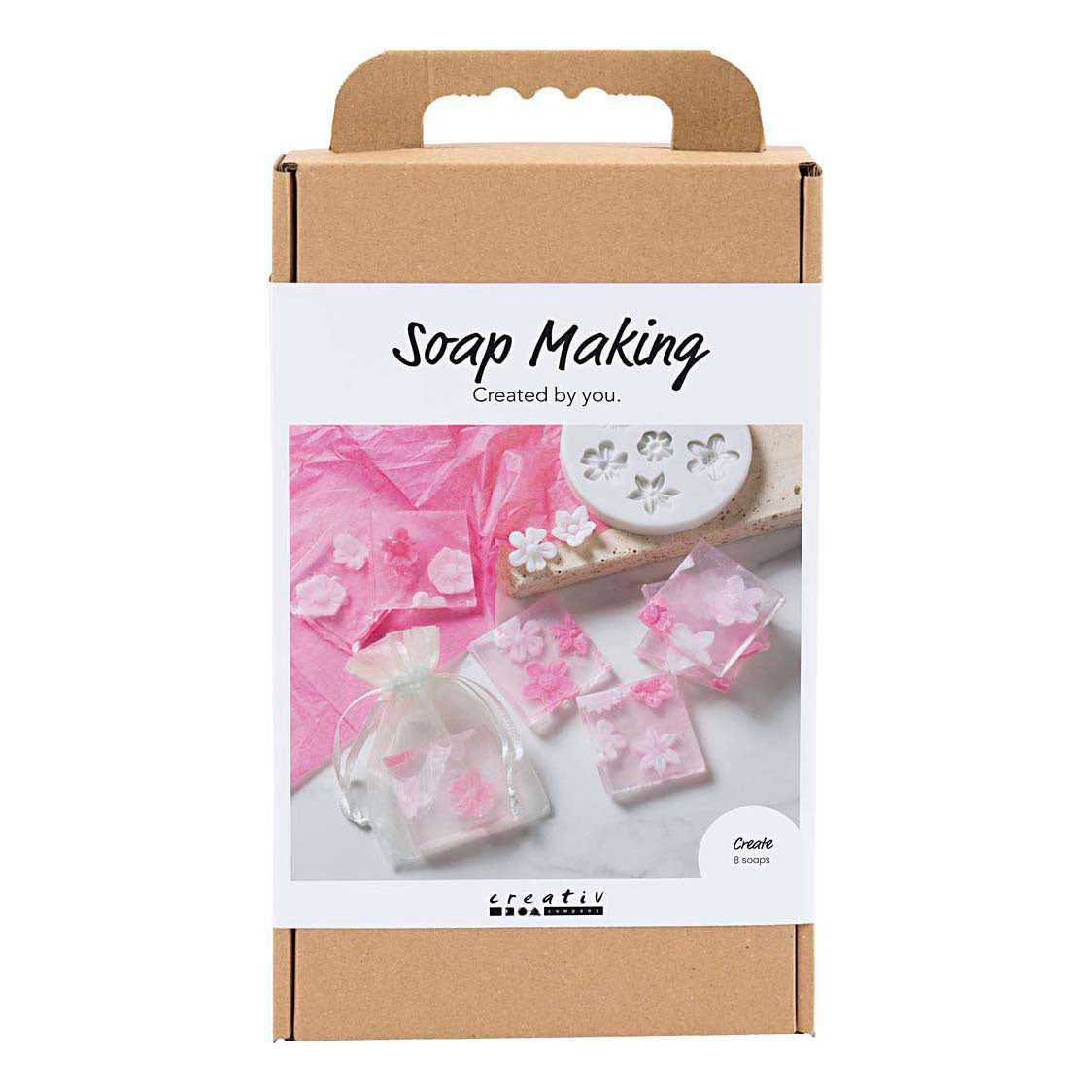 Creativ Company Seifenherstellungs-Hobbyset, Blumen, rosa, 1 Box