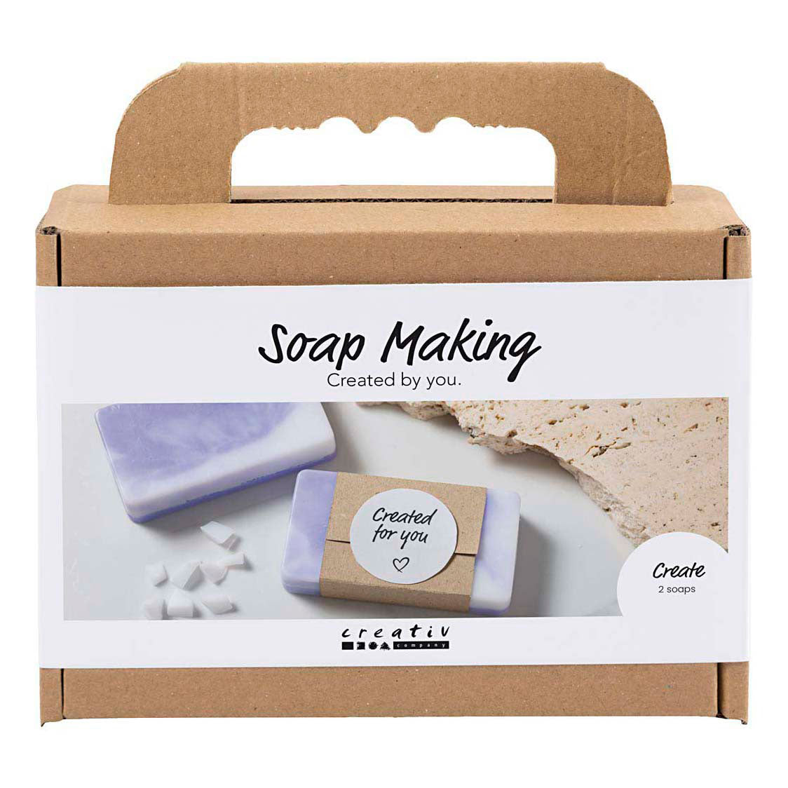 Creativ Company Mini-Seifenherstellungs-Hobbyset, quadratisch, hellviolett, 1 Box