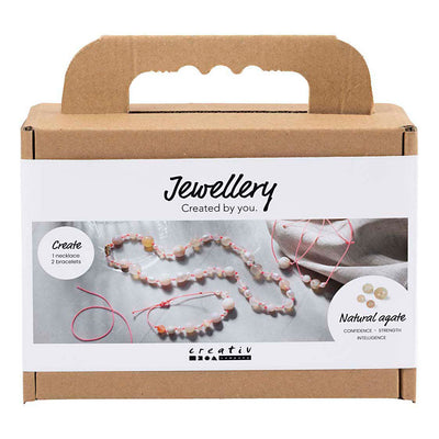 Creativ Company Mini-Hobby-Set Schmuck, Halsketten und Armband, rosa, 1 Box