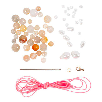 Creativ Company Mini-Hobby-Set Schmuck, Halsketten und Armband, rosa, 1 Box