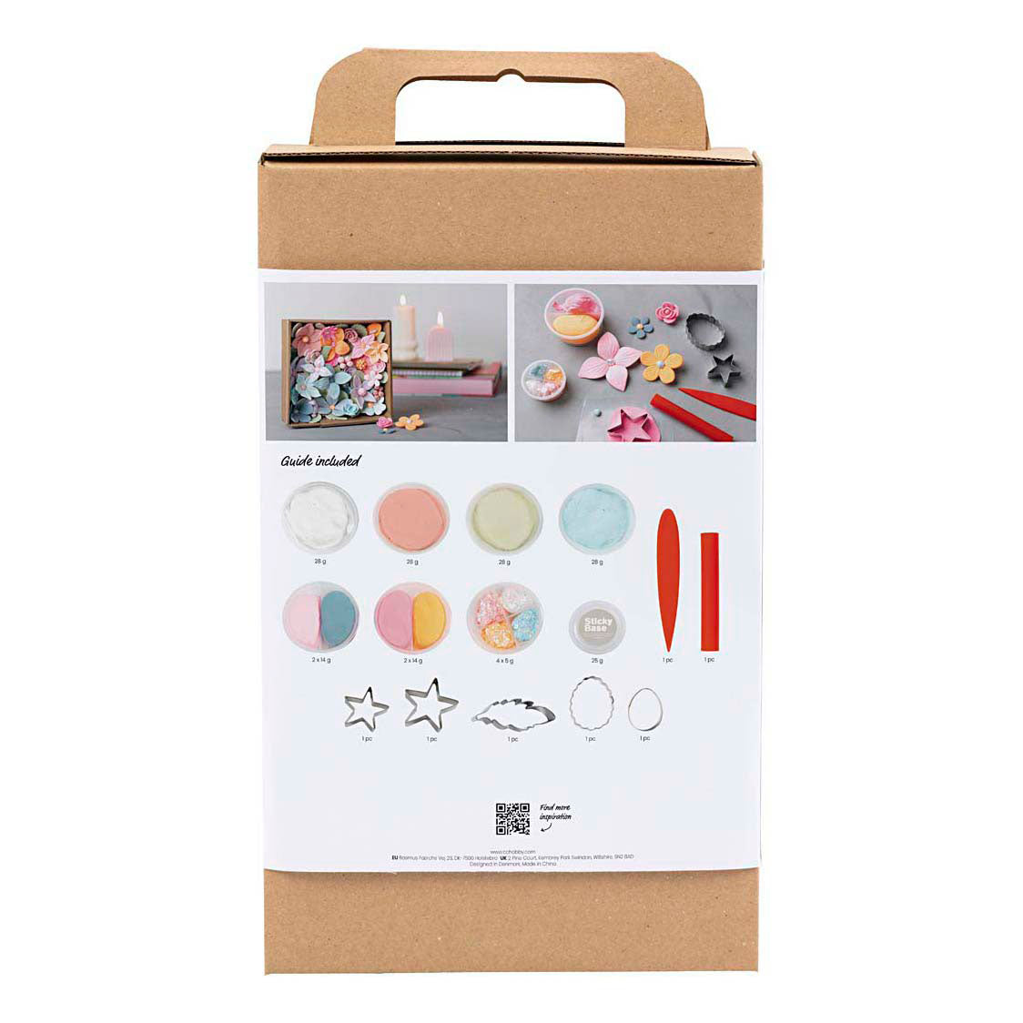Creativ Company Hobby-Set Modellieren, Blumen, Pastellfarben, 1 Box
