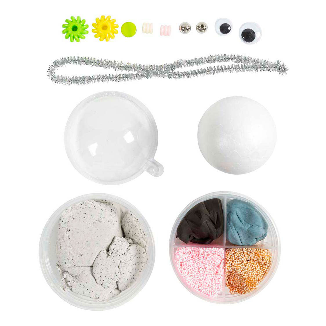 Creativ Company Mini-Hobby-Set Robotermodellierung in Grau und Rosa