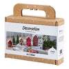 Creativ Company Mini-Hobby-Set Dekoration, Häuser, Weihnachtsfarbe, 1 Box
