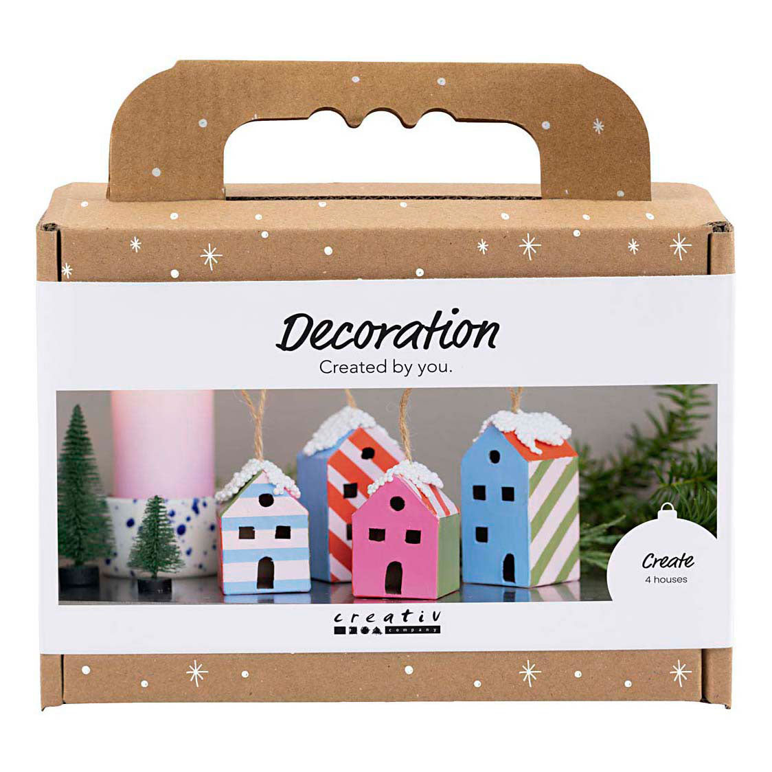 Creativ Company Mini-Hobby-Set Dekoration, Häuser, bunt, 1 Box