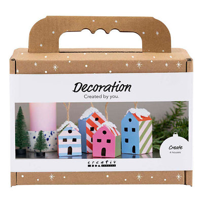 Creativ Company Mini-Hobby-Set Dekoration, Häuser, bunt, 1 Box