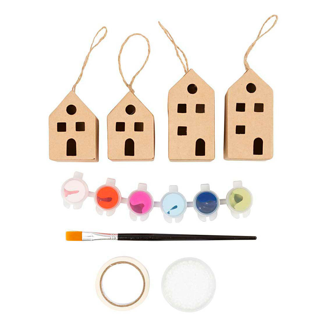 Creativ Company Mini-Hobby-Set Dekoration, Häuser, bunt, 1 Box