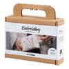 Creativ Company Mini-Hobby-Set Stickerei, Schminktasche, Creme, 1 Box