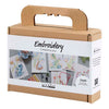 Creativ Company Mini-Hobby-Set Sticken, Gemälde mit Stickerei, verschiedene Farben, 1 Box
