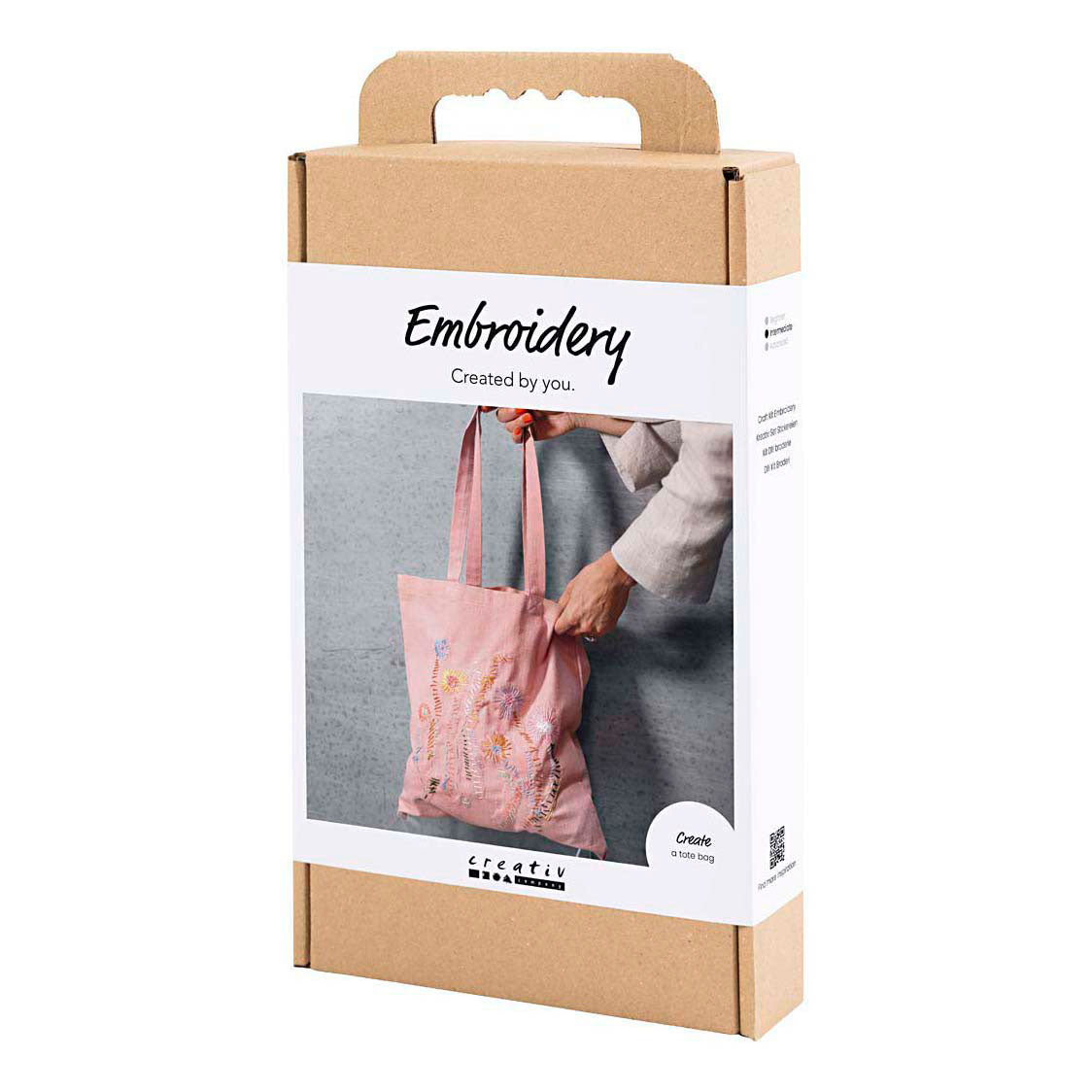 Creativ Company Stick-Hobby-Set, Tragetasche, hellrosa, 1 Box
