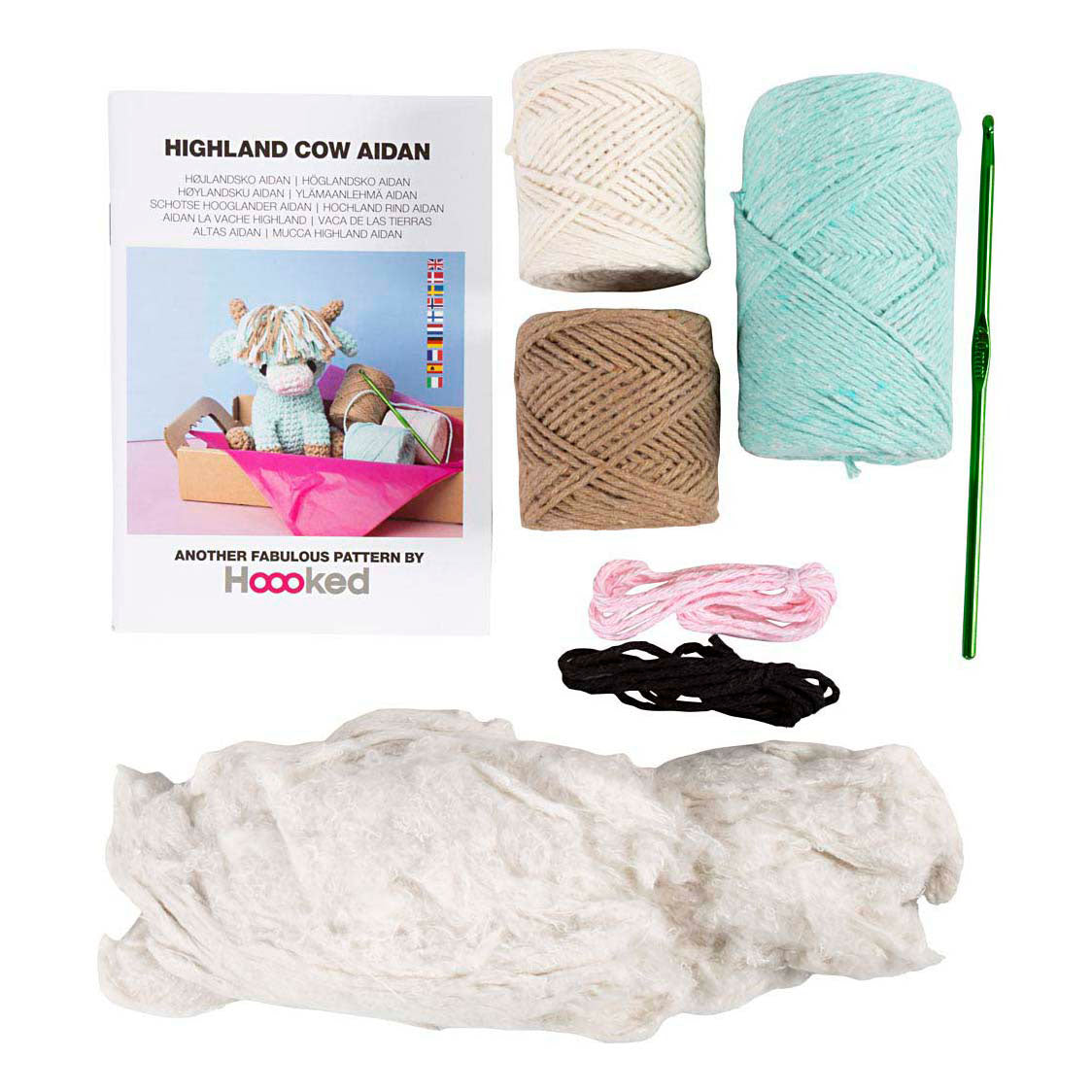 Creativ Company Hobby-Set Amigurumi, Kuh, Beige, Mint, 1 Box