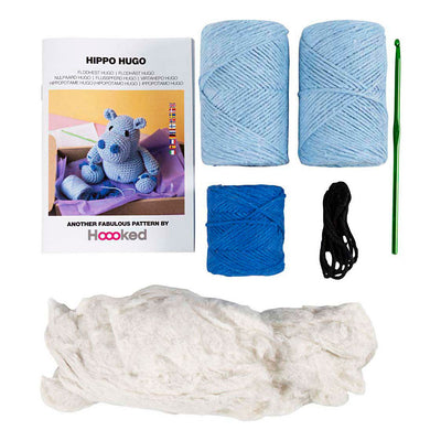 Creativ Company Hobby-Set Amigurumi, Nilpferd, Blau, Hellblau, 1 Box