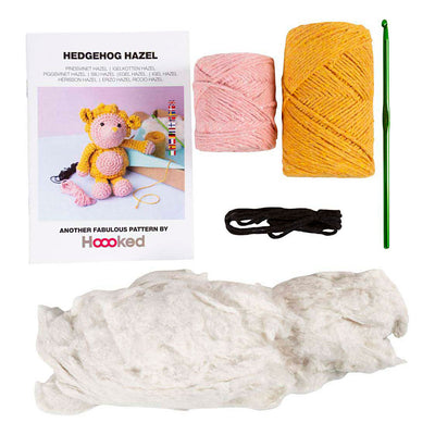 Creativ Company Hobby-Set Amigurumi, Igel, hellrosa, warmes Gelb, 1 Box