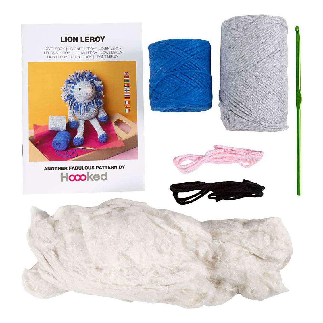 Creativ Company Hobby-Set Amigurumi, Löwe, Marineblau, Hellgrau, 1 Box