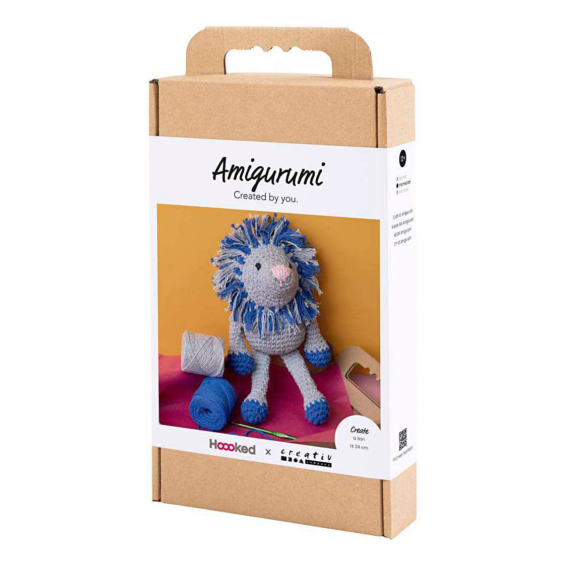 Creativ Company Hobby-Set Amigurumi, Löwe, Marineblau, Hellgrau, 1 Box