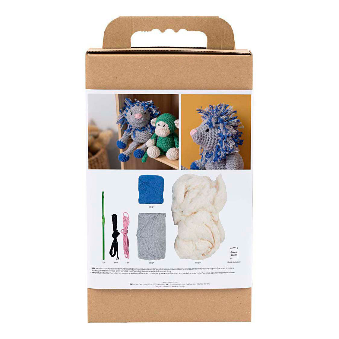 Creativ Company Hobby-Set Amigurumi, Löwe, Marineblau, Hellgrau, 1 Box