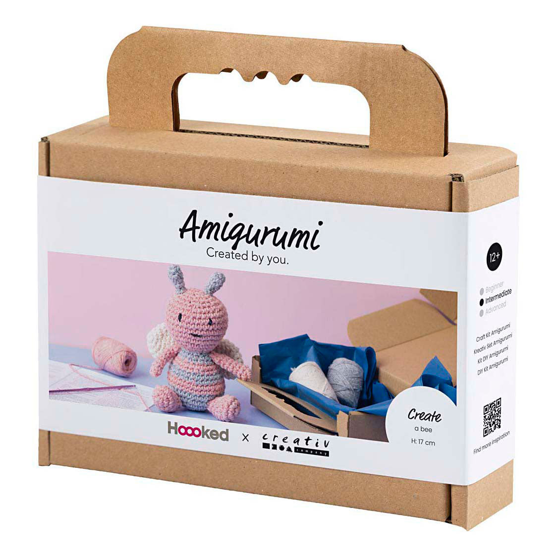 Creativ Company Hobby-Set Amigurumi, Honigbiene, Pastellfarben, 1 Box