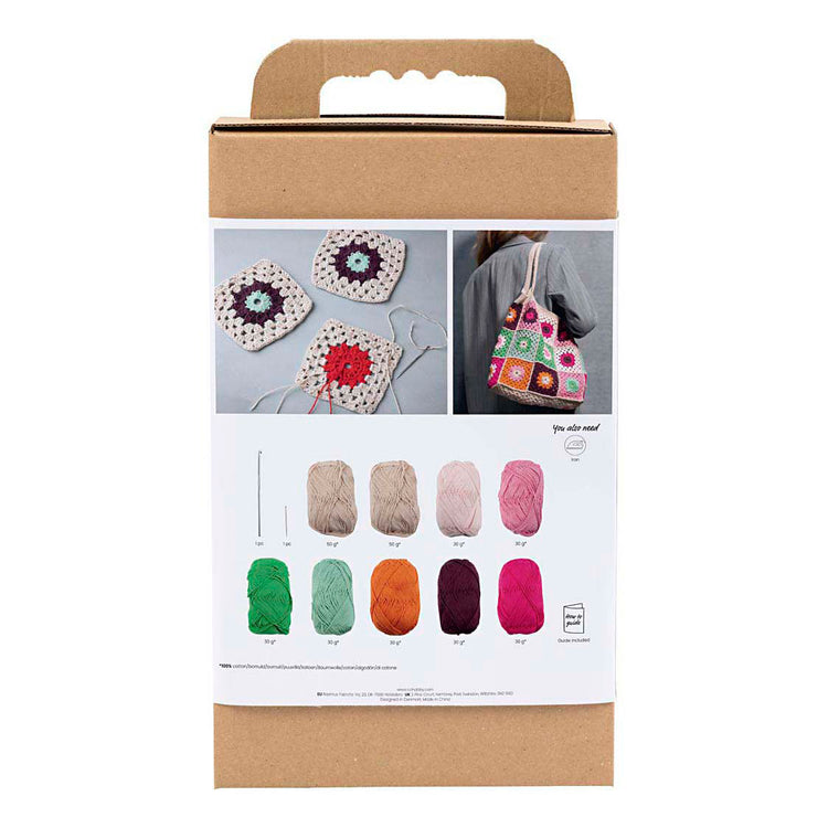 Creativ Company Häkel-Hobby-Set, Tasche, bunt, creme, 1 Box
