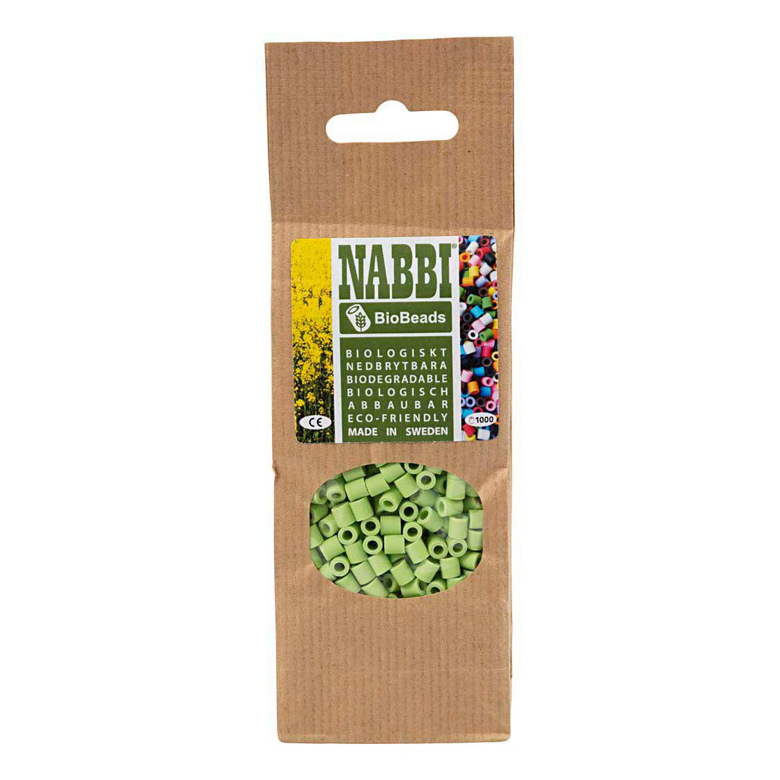 Creativ Company Nabbi Biobeads 5x5mm pastellgrün - 1000Stk.