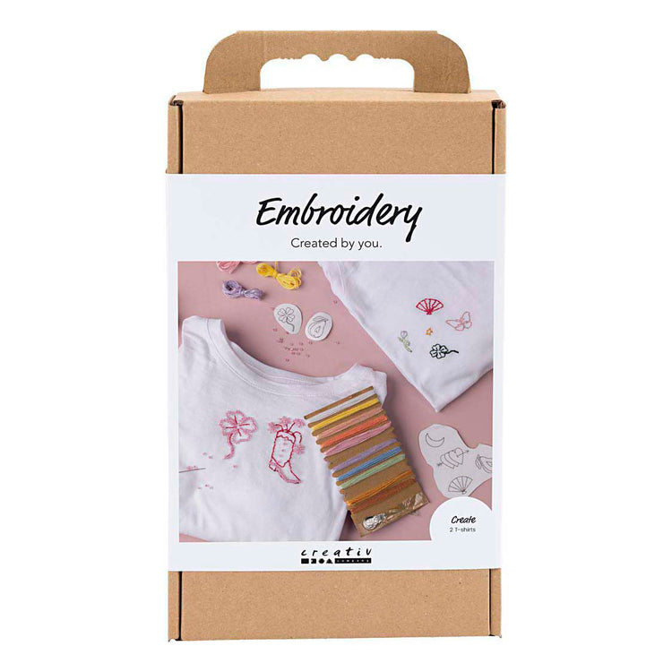 Creativ Company Hobby-Set Stickerei, T-Shirt, weiß, 1 Box