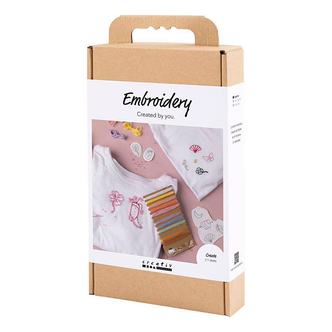 Creativ Company Hobby-Set Stickerei, T-Shirt, weiß, 1 Box