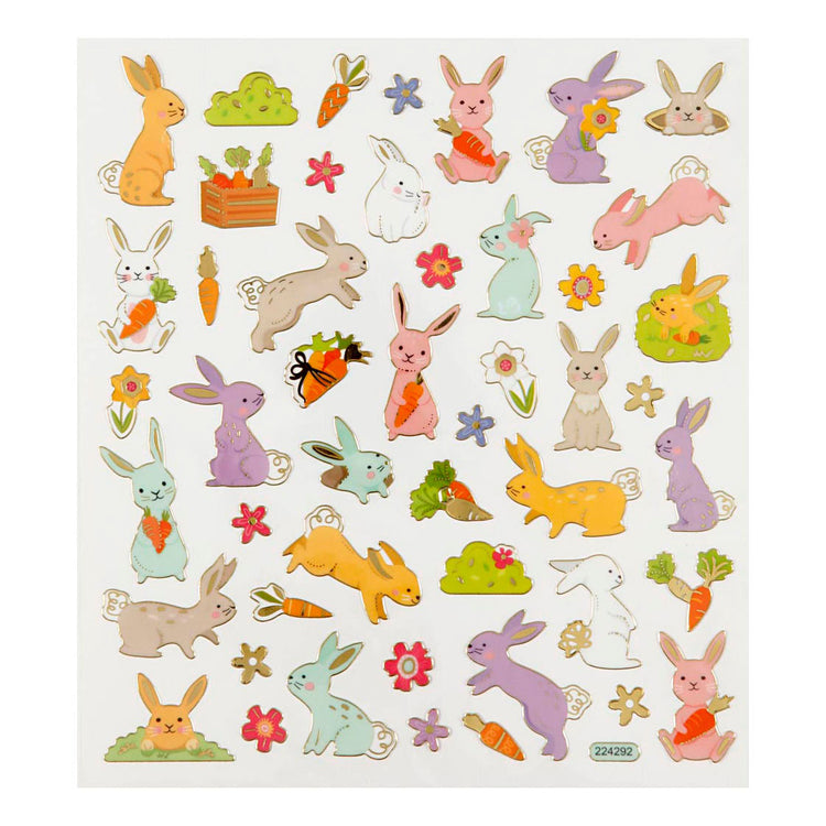 Creativ Firmenaufkleber, Osterhase, Bogen 15x16,5 cm, ca. 50 Stück, 1 Blatt