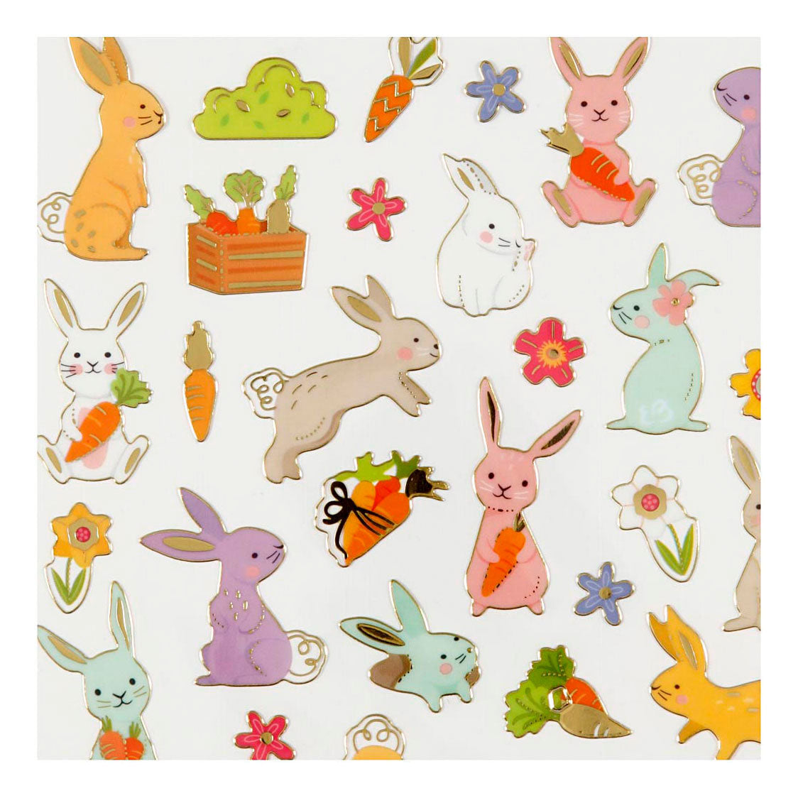 Creativ Firmenaufkleber, Osterhase, Bogen 15x16,5 cm, ca. 50 Stück, 1 Blatt