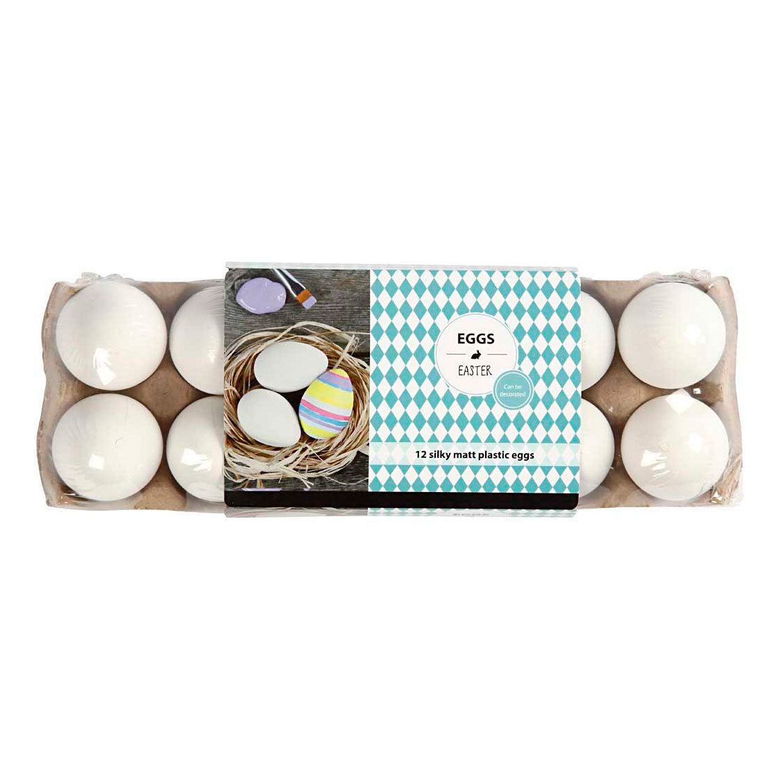 Creativ Company Eier, H: 6 cm, weiß, 12 Stück 1 Box