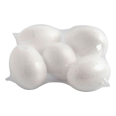 Creativ Company Eier, H: 6 cm, weiß, 5 Stück 1 Box