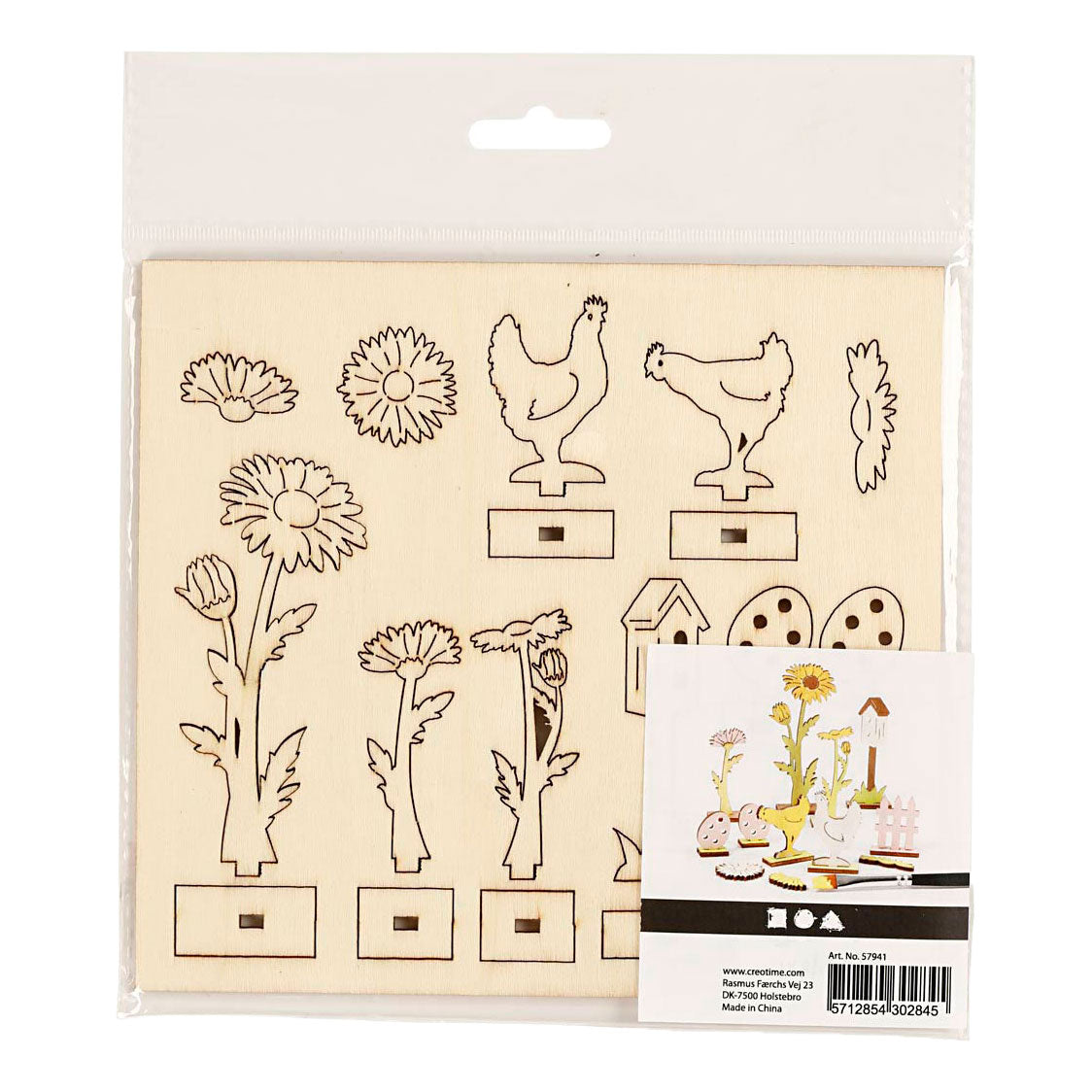 Creativ Company DIY Holzfiguren, L: 15,5 cm, B: 17 cm, Stärke 3 mm, 1 Box
