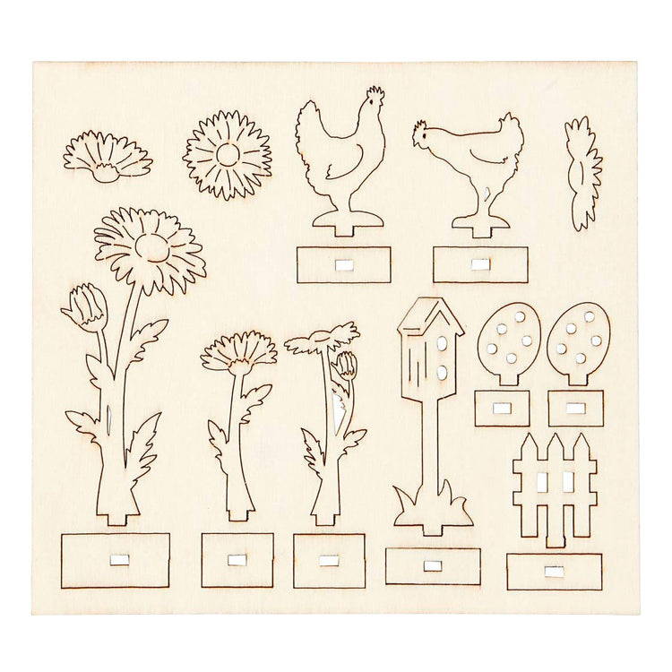 Creativ Company DIY Holzfiguren, L: 15,5 cm, B: 17 cm, Stärke 3 mm, 1 Box