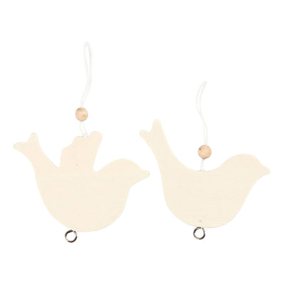Creativ Company Friedenstaube, Größe 7,5x9,5 cm, Stärke 4 mm, 10 Stück 1 Karton
