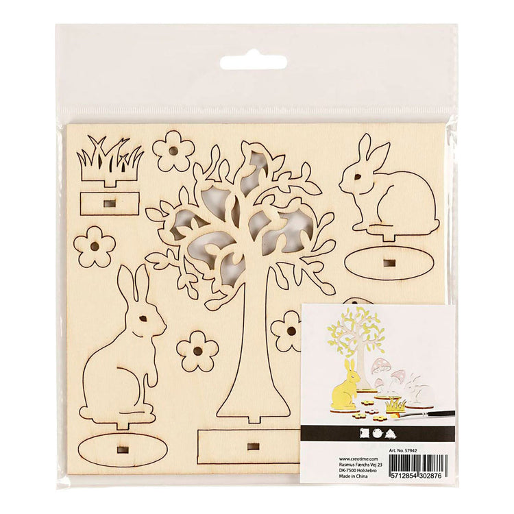 Creativ Company DIY Holzfiguren, L: 15,5 cm, B: 17 cm, Stärke 3 mm, 1 Box