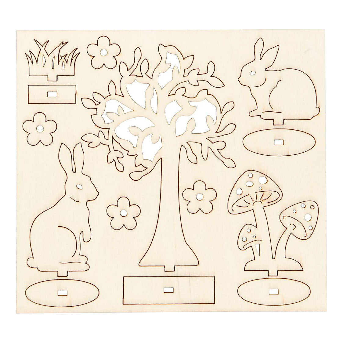 Creativ Company DIY Holzfiguren, L: 15,5 cm, B: 17 cm, Stärke 3 mm, 1 Box