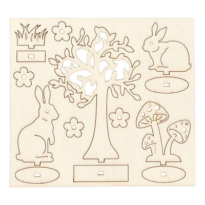 Creativ Company DIY Holzfiguren, L: 15,5 cm, B: 17 cm, Stärke 3 mm, 1 Box